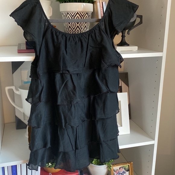 Little Black Top… Cute Ruffled Design is so Flattering! - Picture 2 of 2